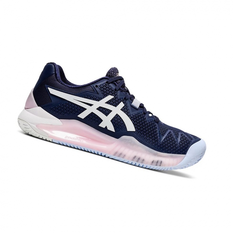 Chaussure Tennis Asics GEL-RESOLUTION 8 Clay Femme Blanche | LATK40286