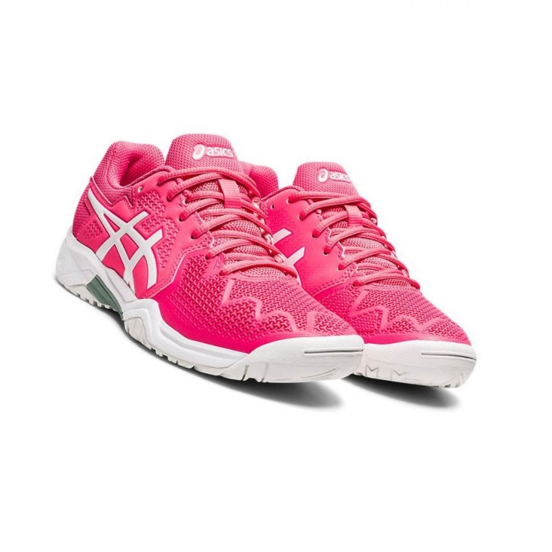 Chaussure Tennis Asics GEL-RESOLUTION 8 Clay GS Enfant Rose | ZEQX52374