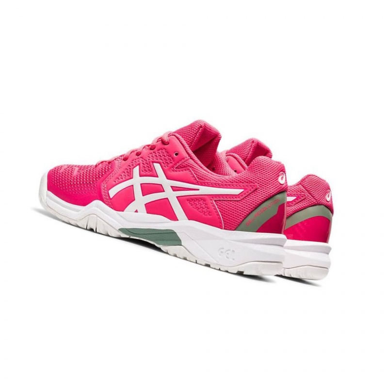 Chaussure Tennis Asics GEL-RESOLUTION 8 Clay GS Enfant Rose | ZEQX52374