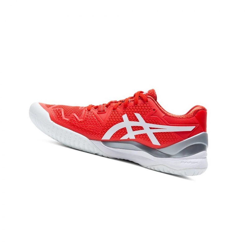 Chaussure Tennis Asics GEL-Resolution 8 Femme Rouge Blanche | TABD18045