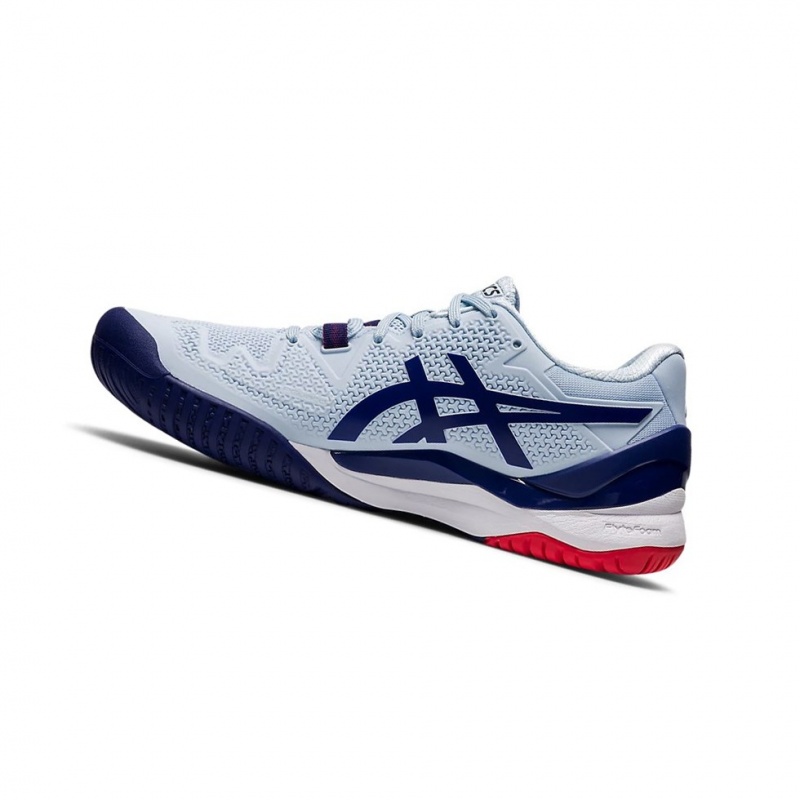 Chaussure Tennis Asics GEL-Resolution 8 Femme Bleu | GPLQ56097