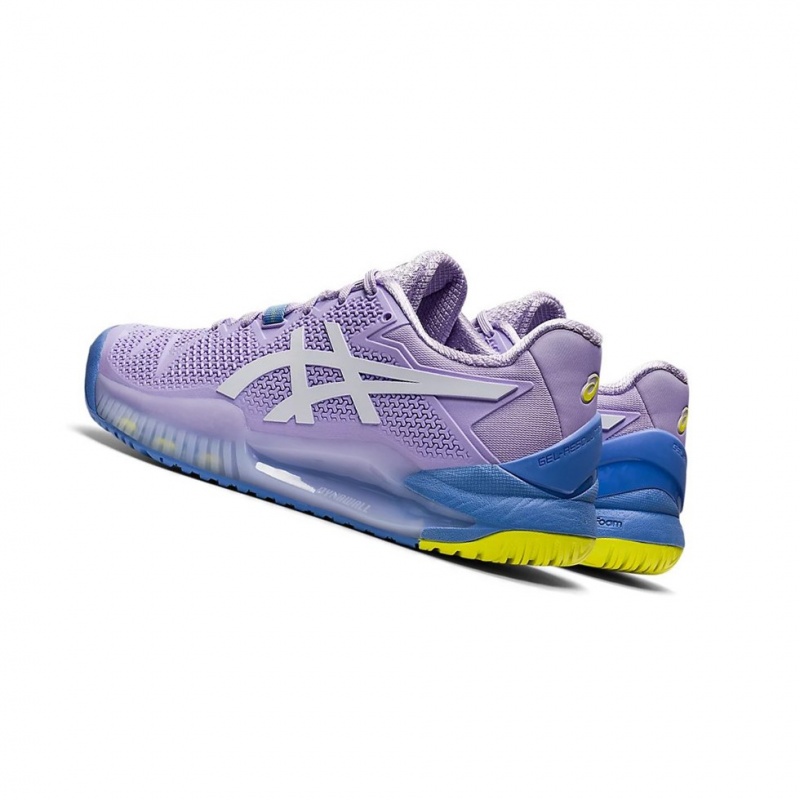 Chaussure Tennis Asics GEL-Resolution 8 Femme Blanche | WFMY69173