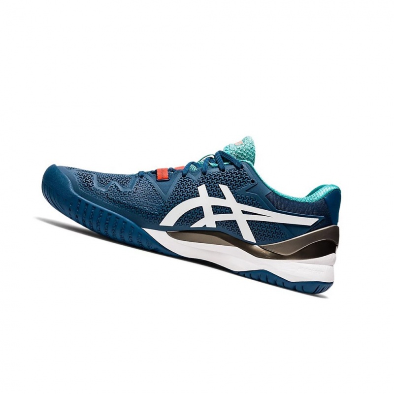 Chaussure Tennis Asics GEL-Resolution 8 Homme Blanche | EMAB72598