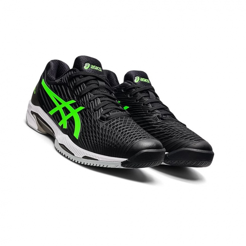 Chaussure Tennis Asics SOLUTION SPEED FF 2 Homme Noir Vert | SVOI89637