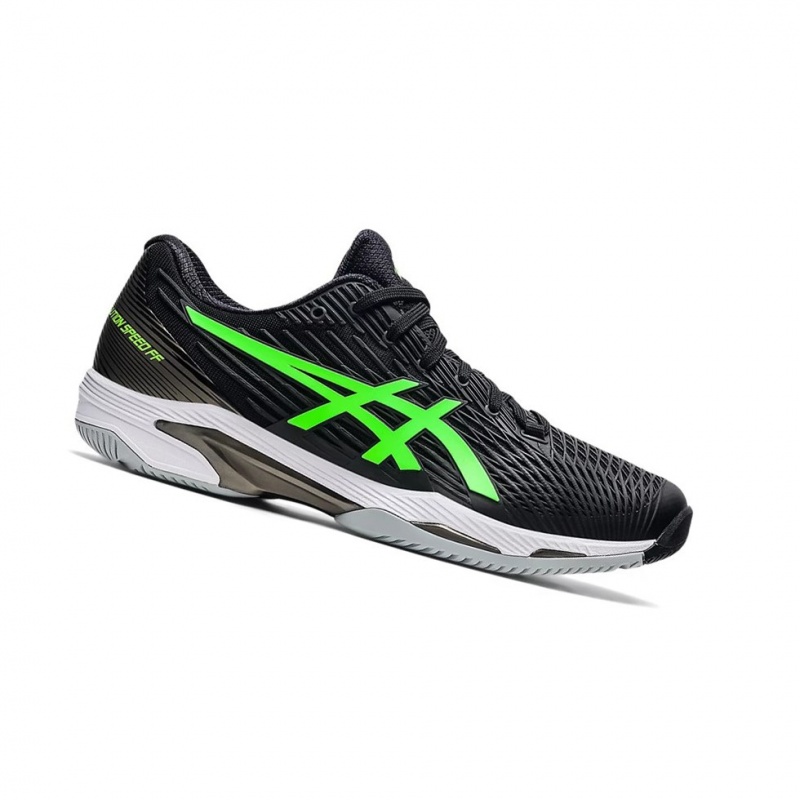 Chaussure Tennis Asics SOLUTION SPEED FF 2 Homme Noir Vert | SVOI89637