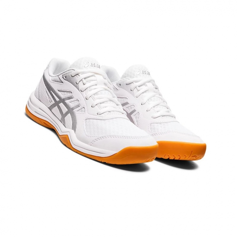 Chaussure Volley Asics UPCOURT 5 Femme Blanche Argent | WAZS94186