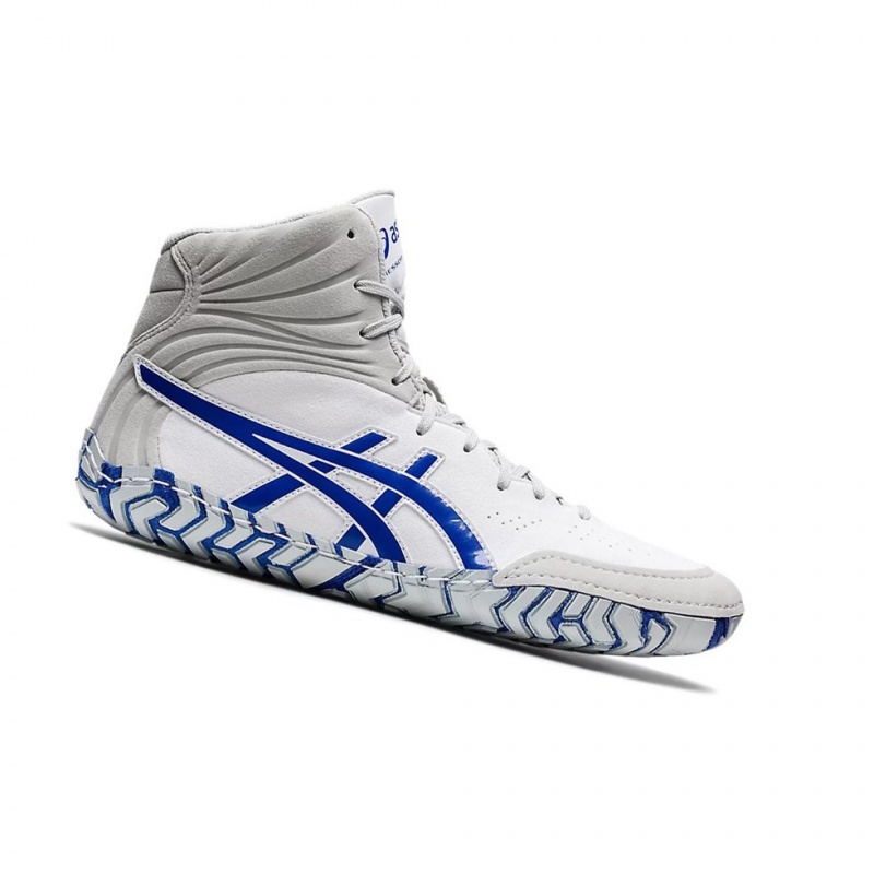 Chaussures De Lutte Asics AGGRESSOR 5 Homme Blanche Bleu | QIRN25410